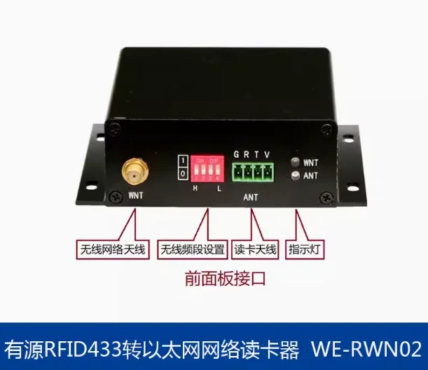 Rfid Active Electronic Label Network Card Reader Wireless 433MHz to Ethernet Card Reader Base Station FB-RWN02