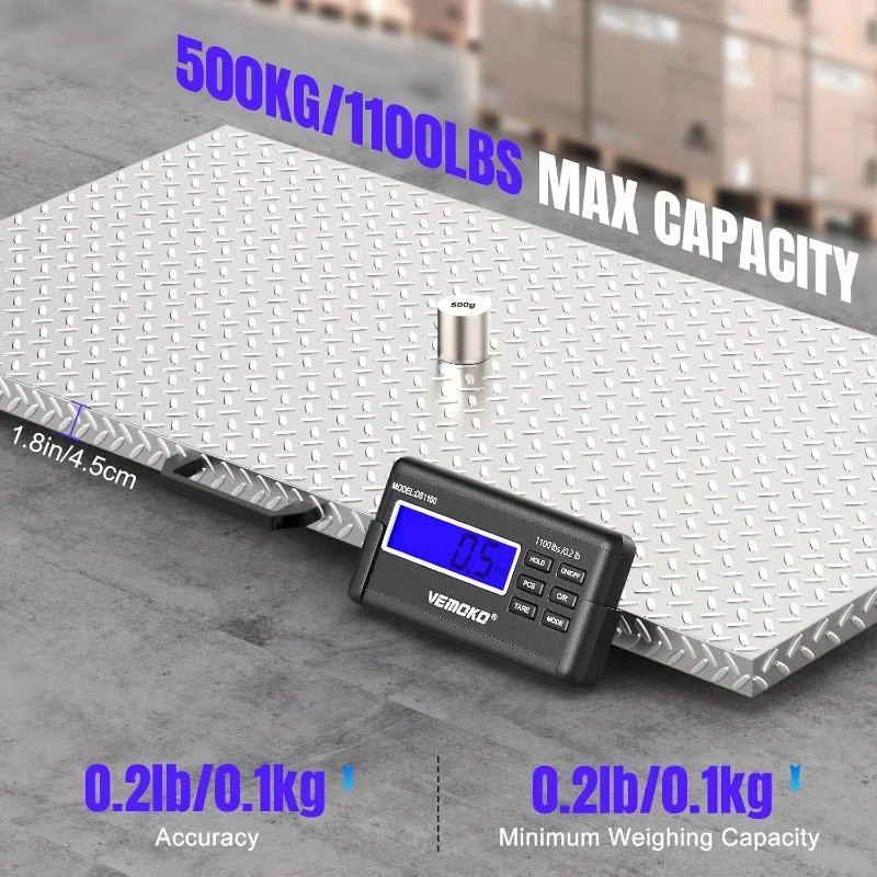 مقياس كبير دقيق للكلاب - 1100 رطل × 0.2 رطل، مقياس وزن الماشية على شكل حيوانات من السلالات الكبيرة، مقياس للحيوانات الأليفة من الفولاذ المقاوم للصدأ غير قابل للانزلاق