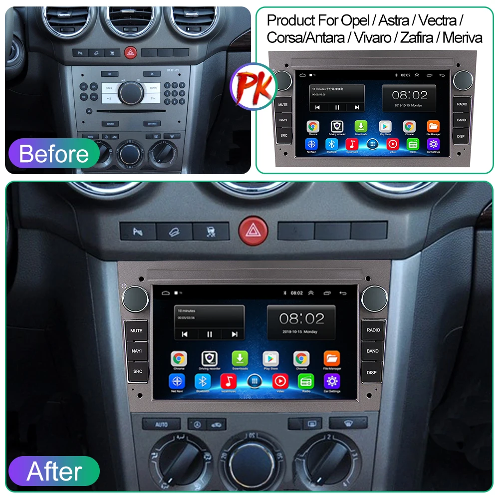 CAIXI 2Din Radio Multimedia para coche Opel Vauxhall Astra Antara Meriva Vivaro Combo Signum Vectra Corsa inalámbrico CarPlay Auto gps 5