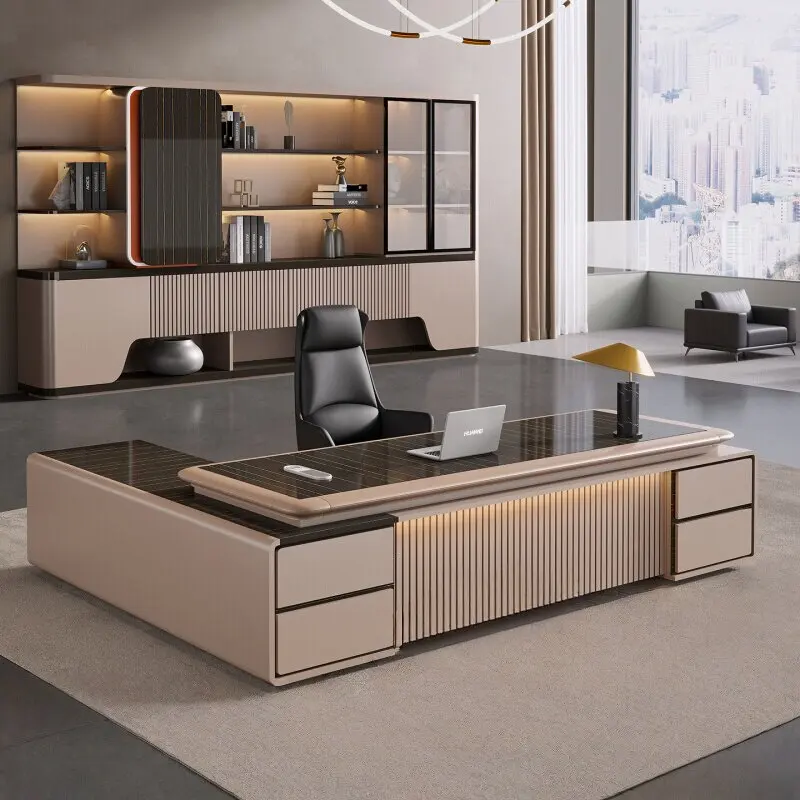 

Organizers Nordic Office Desk Multifunctional Design Luxury Long Office Desk Minimalist Computer Meuble Bureau Home Furniture