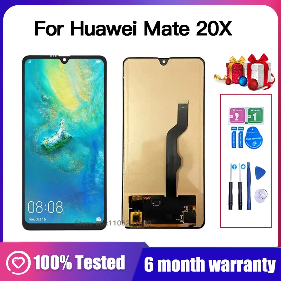 

Test Mate 20X экран дисплея в сборе для Huawei Mate 20 X EVR-L29 EVR-AL00 EVR-TL00 ЖК-дисплей с цифровым преобразователем сенсорного экрана в сборе