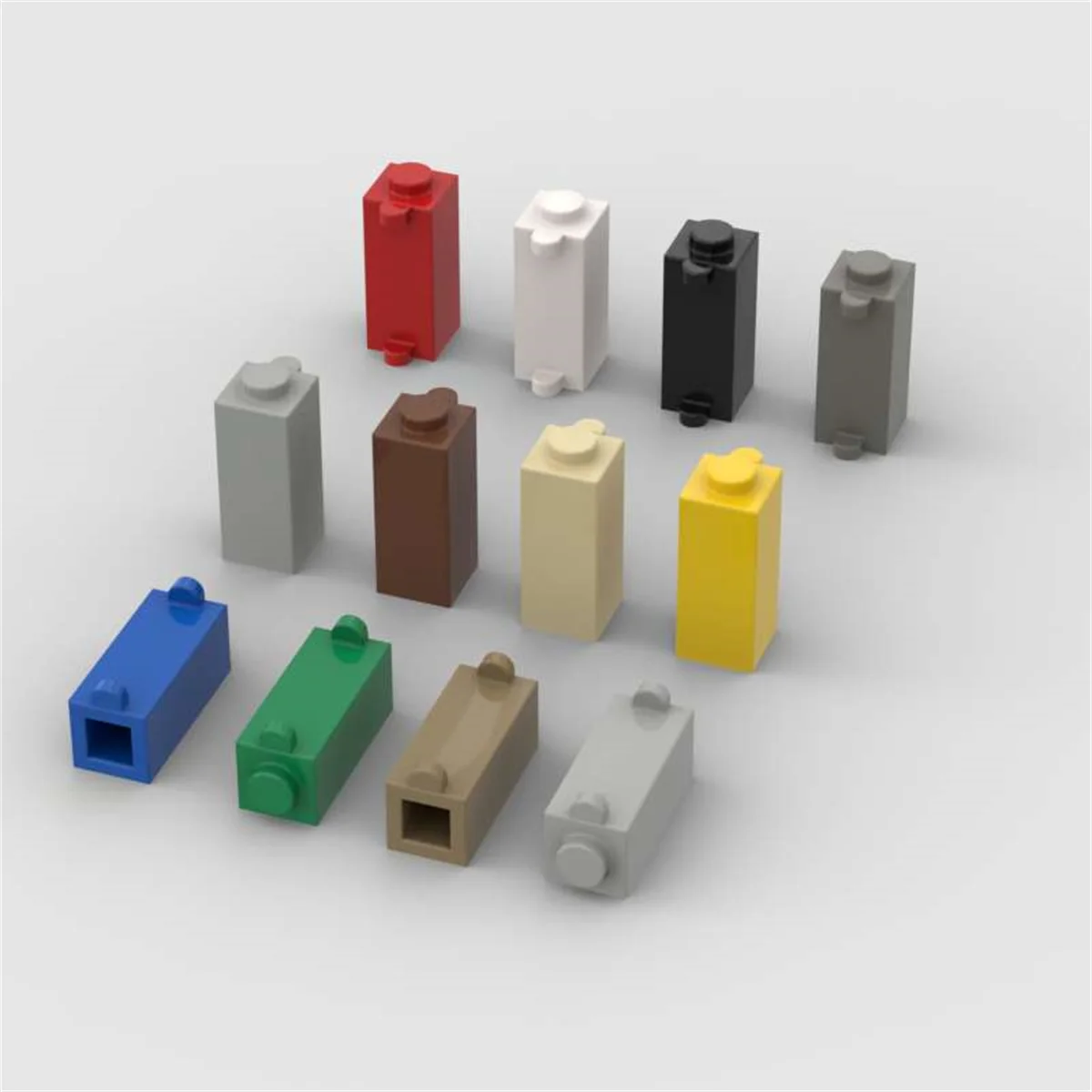10 Stück Puzzle-Teile 3581 Modifizierte 1x1x2 Bausteine mit Verschlusshalter, Spielzeug für Kinder, Geburtstagsgeschenke