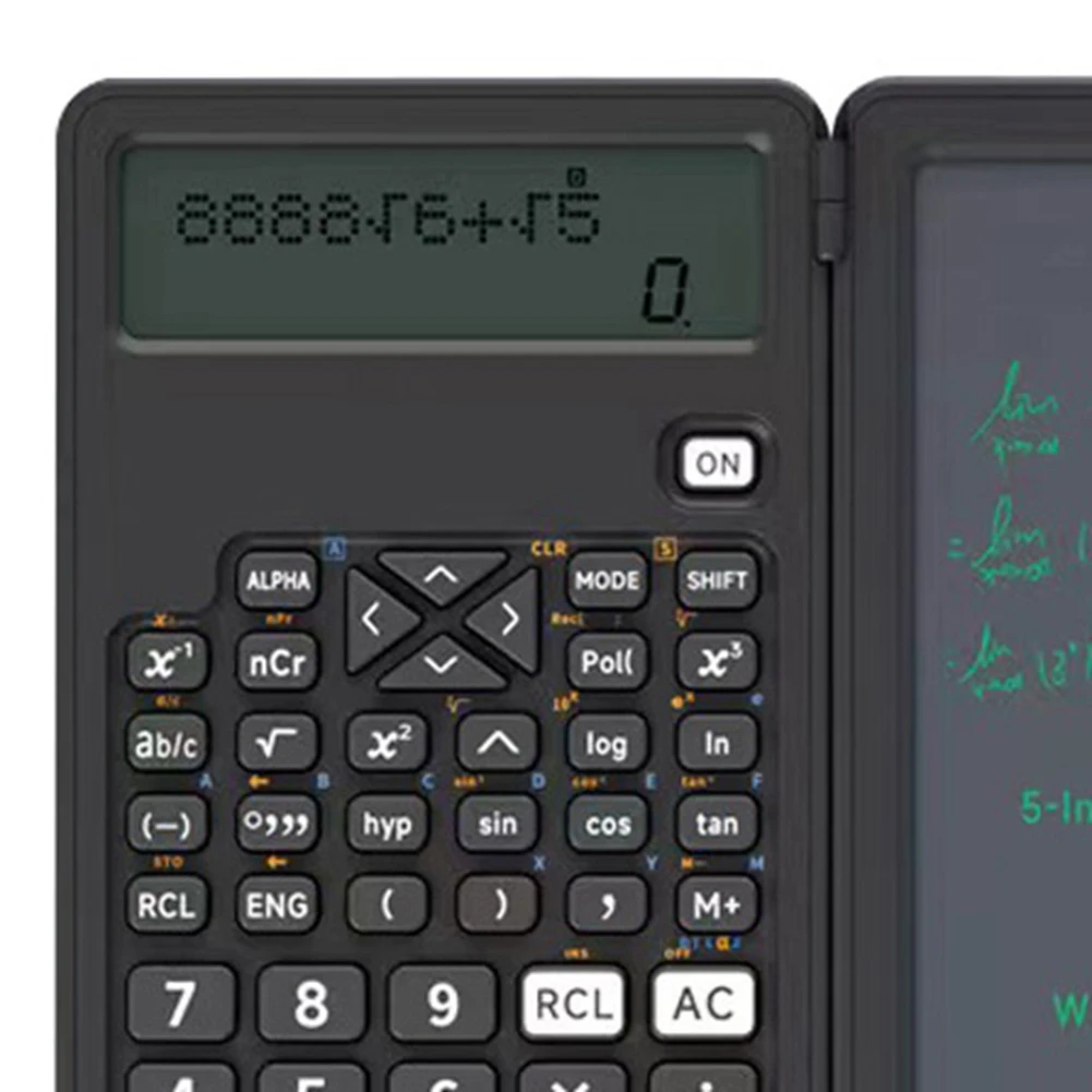 ライティングボード付きポータブル電卓、LCDディスプレイ機能、12桁、オフィス、学校、家庭