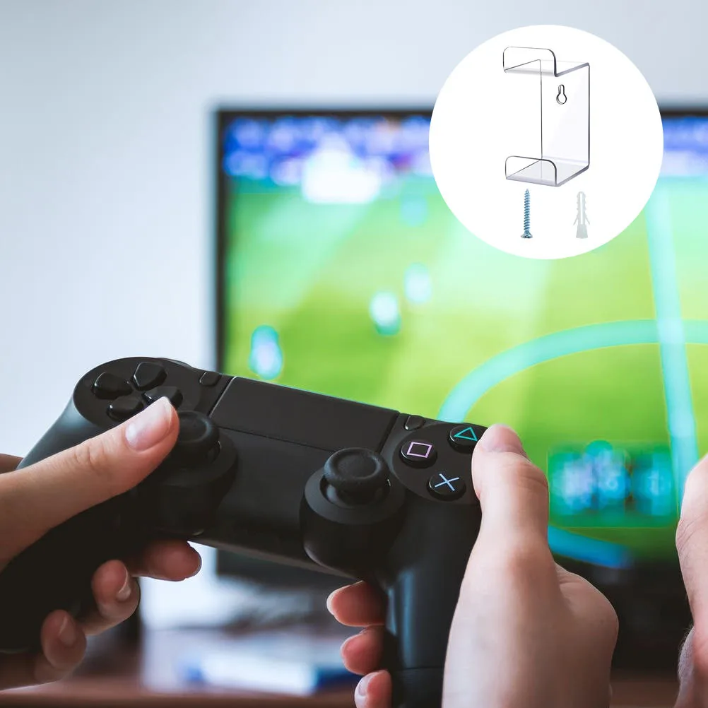 

Transparent Double-Layer Game Handle Holder Wall-Mounted Gamepad Stand Headphone Holder Game Controller Bracket Multipurpose