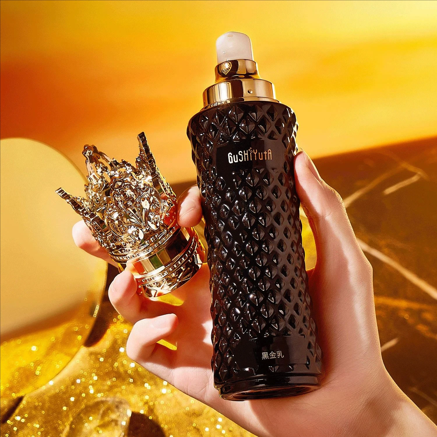 

Лосьон для лица черного золота, косметический уход за кожей, крем для лица, увлажняющий, против морщин, укрепляющий, уменьшает тонкие линии, осветляет эмульсию лица