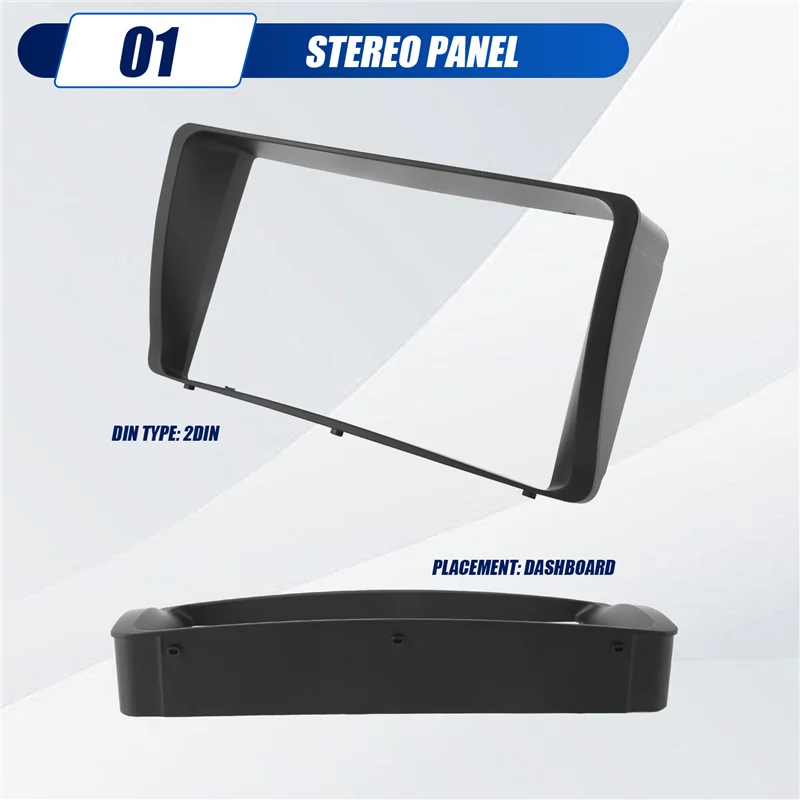 178X100mm Double 2Din Car Radio Frame For 2003-2006 Toyota Corolla Stereo DVD Player Install Surround Trim Panel Kit-A02G