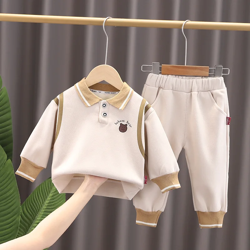 Spring Autumn Children Boys Sport Clothes Cartoon T-Shirt Pants 2Pcs/sets Infant Kids Casual Clothing Toddler Tracksuits  789