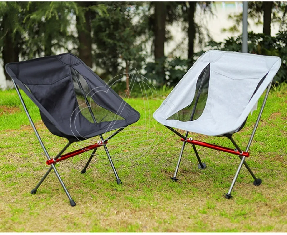 Outdoor Chair Camping Lightweight Portable Backrest Chair Self-driving Tour Open Air Camping Park Picnic Folding Moon Chair