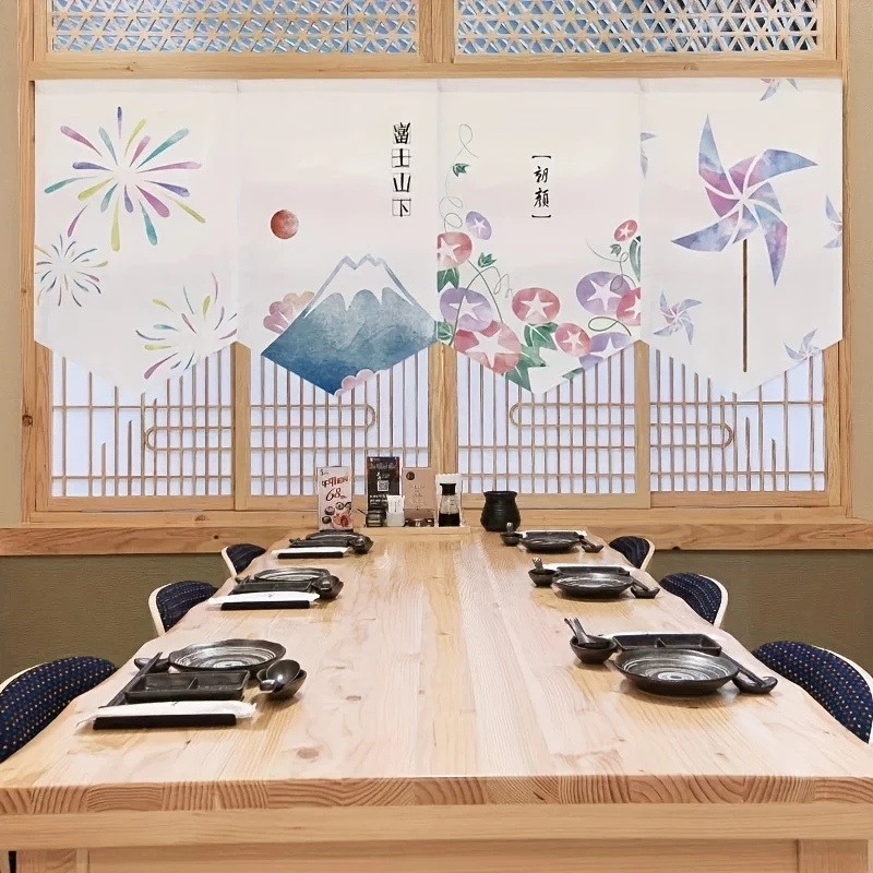 Zhaocai Cat Decorative Cloth Curtain Japanese Restaurant Izumiya And Wind Japanese Restaurant Partition Curtain Blocking Curtain