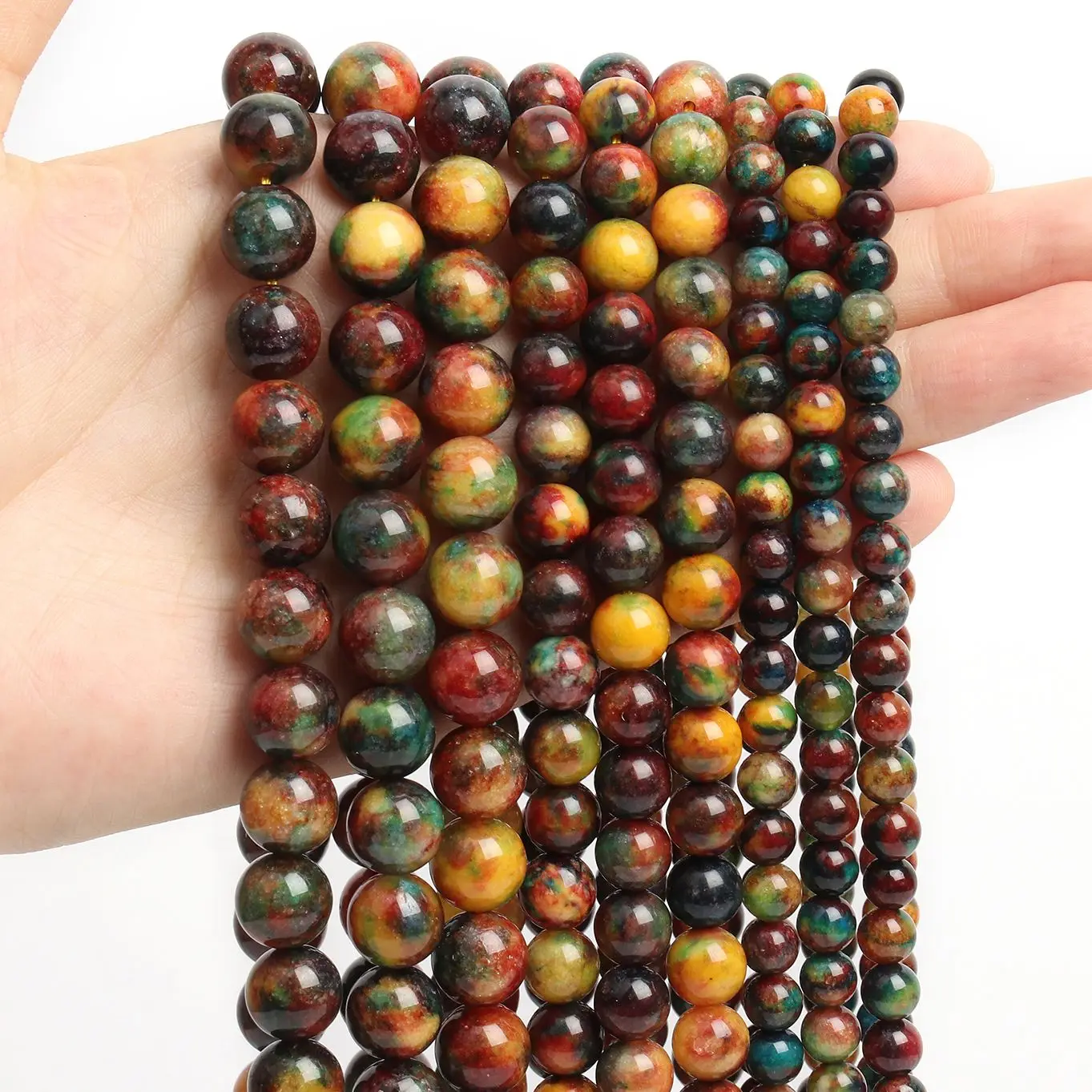 6 8 10mm Nature Stone Optimize Dragon Agates Round Beads Spacer Beads Jewelry Making DIY Earring Bracelets Necklaces Accessory