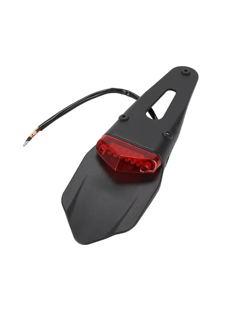 AliExpress 12V LED Motorcycle Universal Taillight Brake Lamp With Rear Fender License Plate Bracket Holder for Off-Road Bike