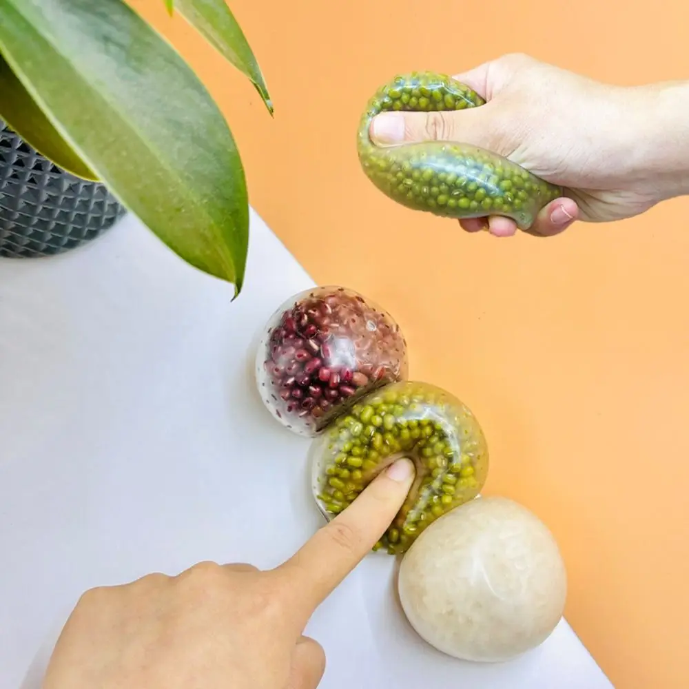 

Funny Red Beans Slow Rising Sticky Pearl Super Soft Elastic Slow Rebound Pearls Toy Creative Simulation Pearls Squeeze Toy Kids