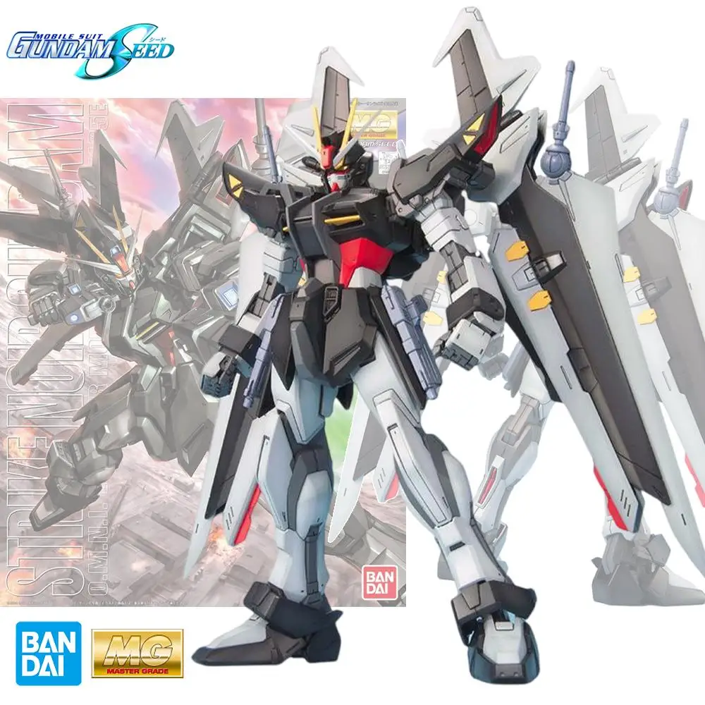 

Bandai Genuine Gundam MG 1/100 GAT-X105E AQM/E-X09S STRIKE NOIR GUNDAM Anime Action Figure Assembly Toys Model Toy Gifts