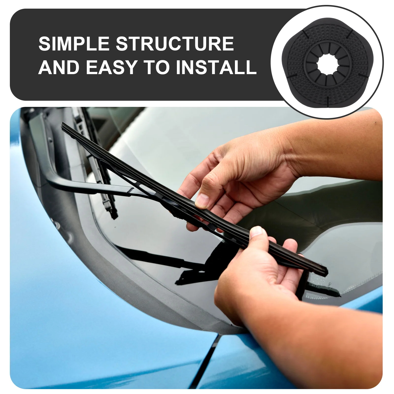 

Car Wiper Hole Protective Cover Silicone Durable Reliable Windshield Wiper Arm Hole Pad Auto Exterior Auto Exterior Accessories