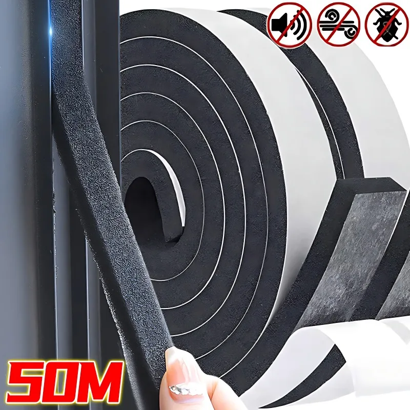 Self-Adhesive Sponge Sealing Strip Window Door Anti-collision Sealing Strips Windproof Sound-Proof Door Gap Sealing Foam Tapes