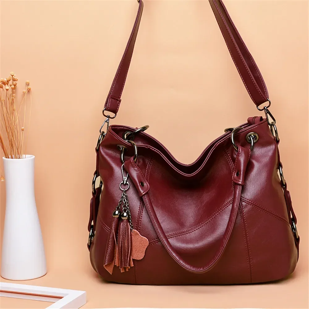 Soft Leather Tassel Luxury Handbags Women Bags Designer Handbags High Quality Ladies Crossbody Hand Tote Bags For Women 2024