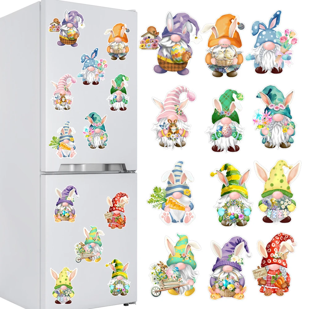 Bunny Magnetic Stickers For Car Refrigerator Decoration Spring Magnetic Stickers Decorations Festival Home Party Supply