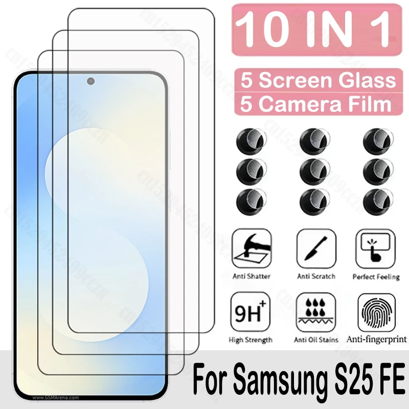 

For Samsung Galaxy S25 FE Glass High Quality Tempered Glass Protective Full Screen Protector For Samsung S25 FE Camera Film