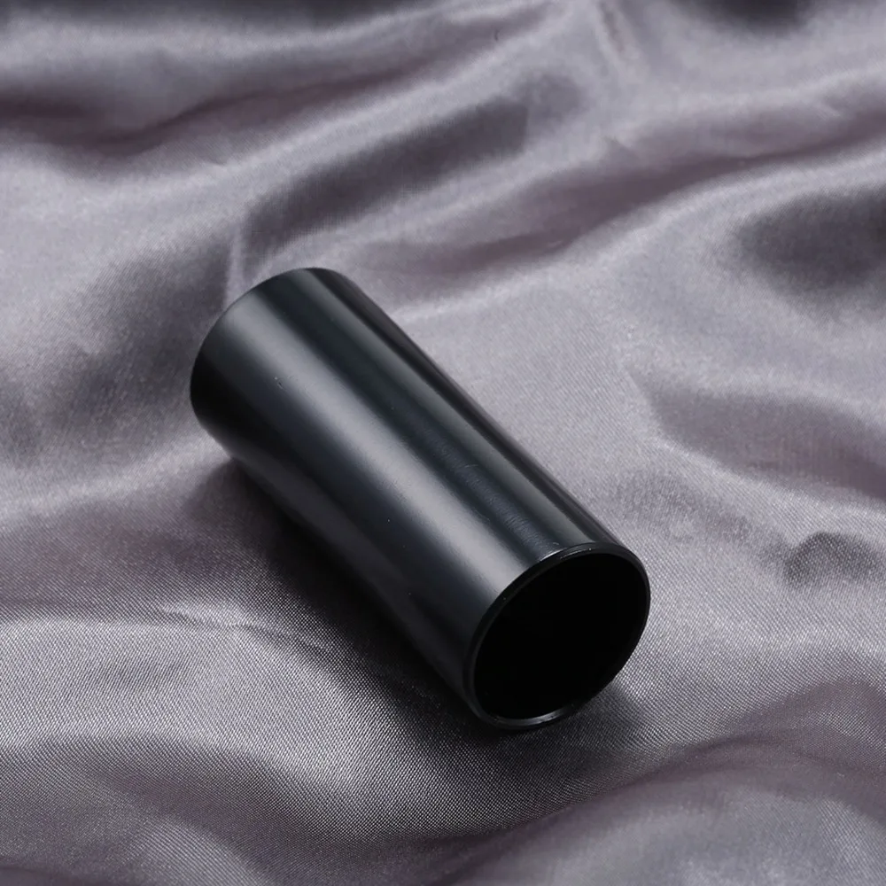 60mm Length Guitar Slide Bar Smooth Surface Black Finger Slide Accessory 304 Stainless Steel Metal Guitar Slide