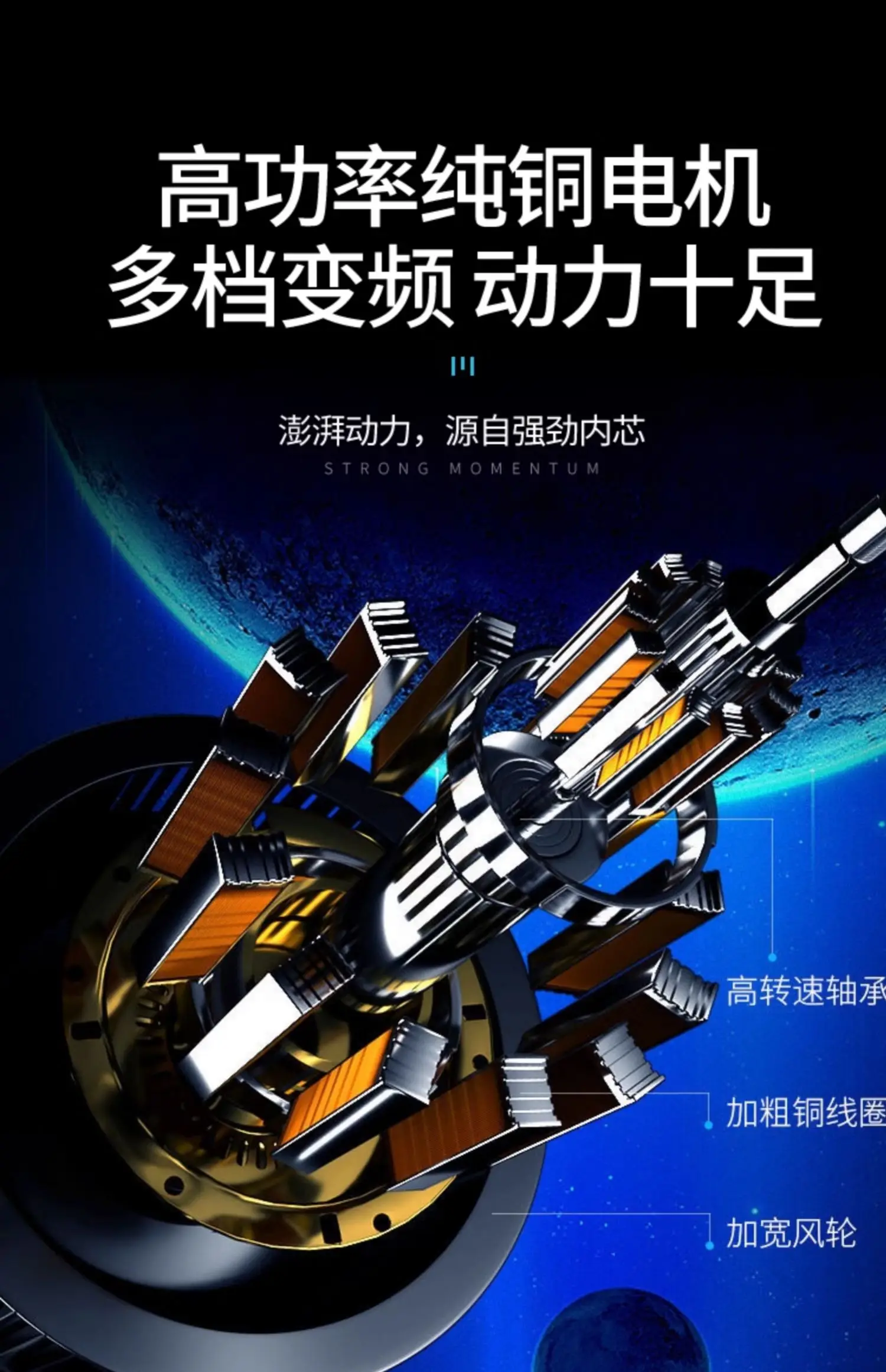 220V HP Goodwife Range Hood 7 Shape Kitchen Strong Suction Top Side Dual Ventilation DC