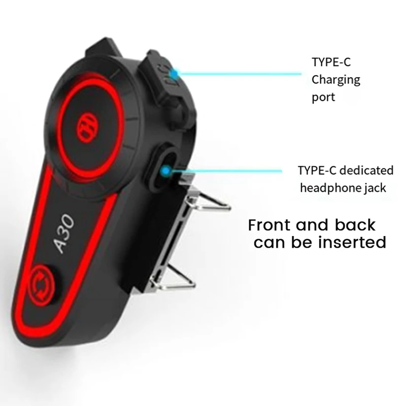 1 Set ABS Motorcycle Helmet Headset Bluetooth Intercom Wireless Earphone Noise Reduction Headphone Stereo With Mic