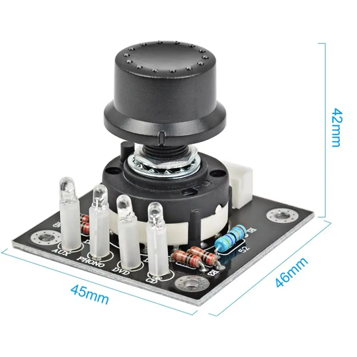 New Audio Stereo Two Channel Relay 4 Way Selection Audio Switch Input Selection Board