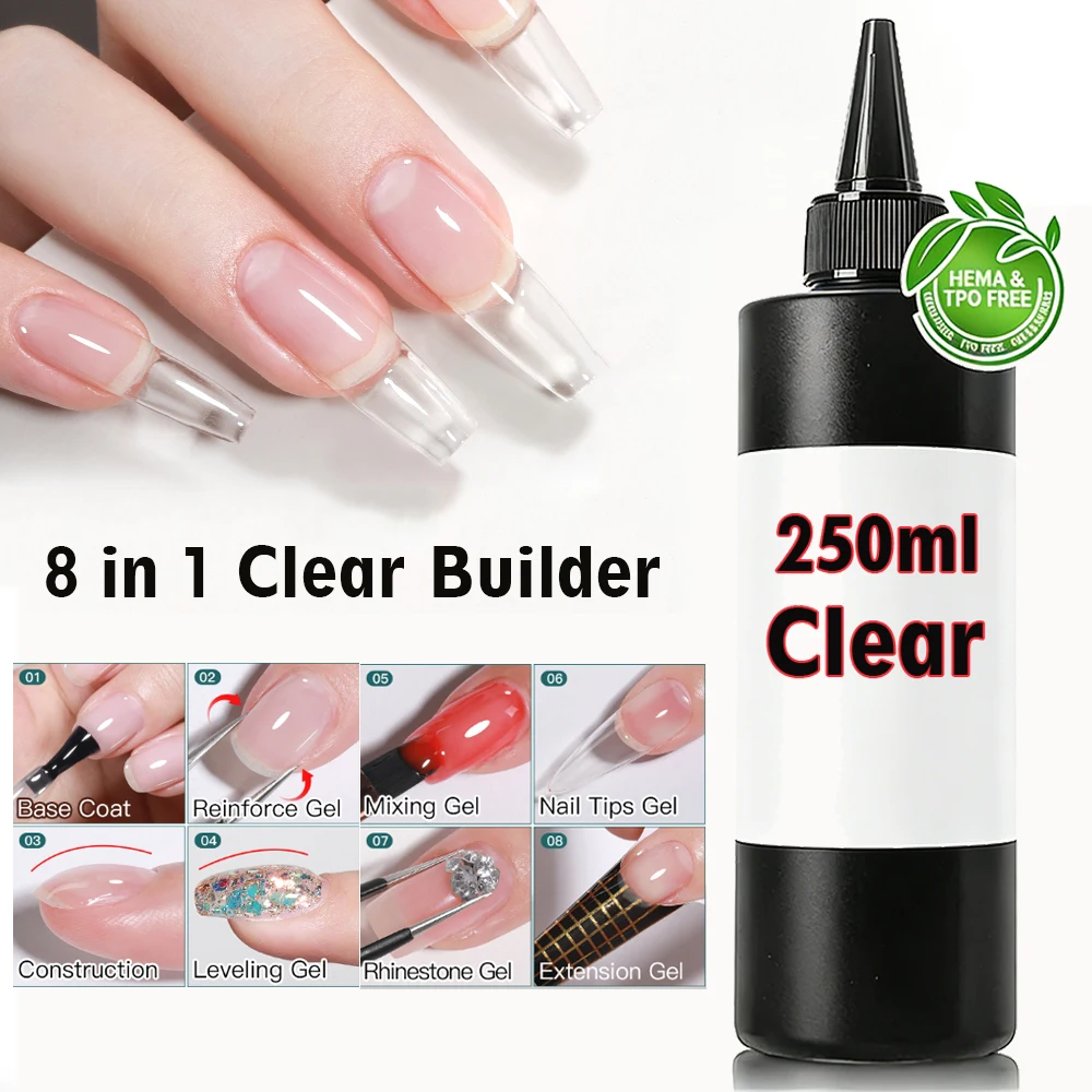 

250ml Professional Multi-Functional Nail Building Gel For Fast Extension Nail Fake False Nail Tips Strengthener