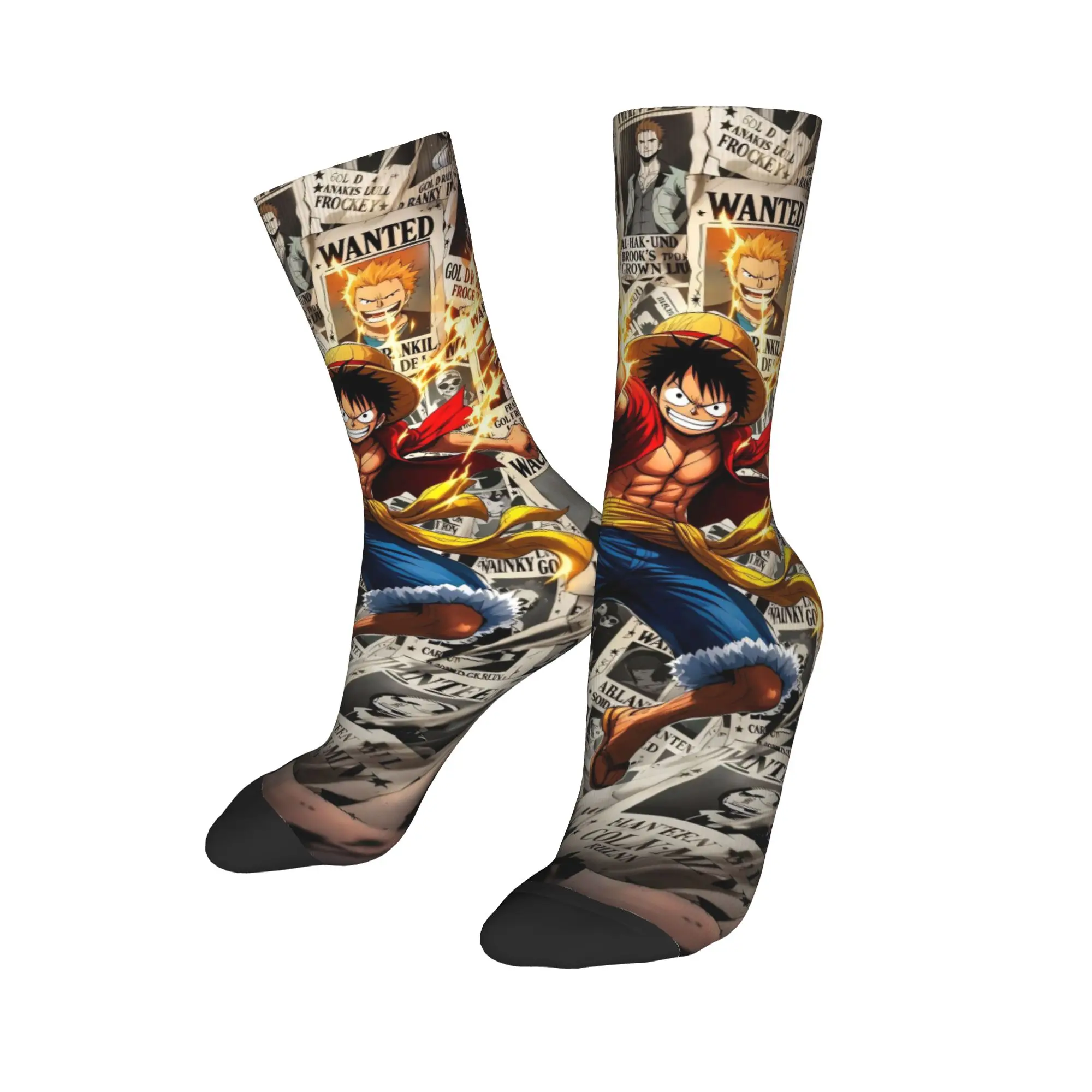 Calzini casual unisex per equipaggio Rufy Zoro Tony Chopper Accessori anime Calze morbide antiscivolo
