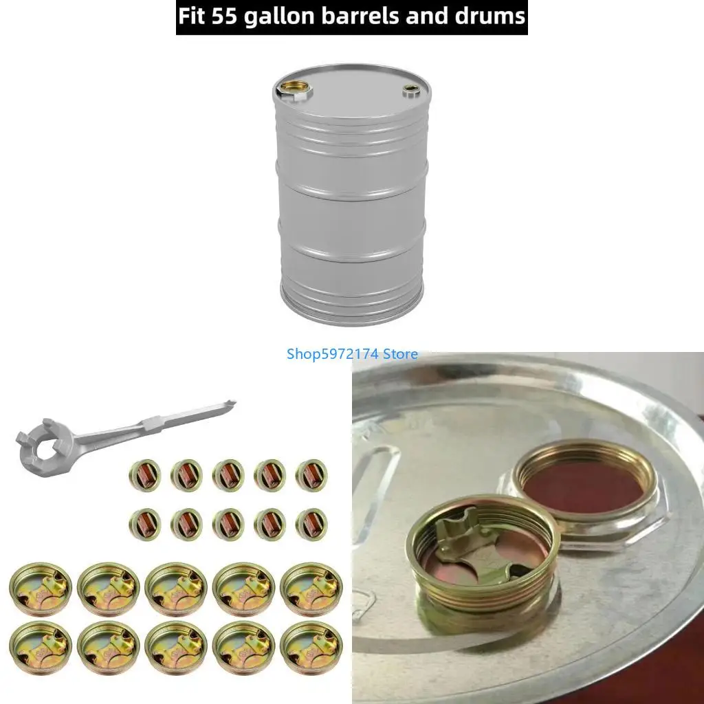 Y3NB 20x Drum Bung Plug 2 Inch 3/4 Inch Bung Caps for 55 Gallon Drum Barrels Bung