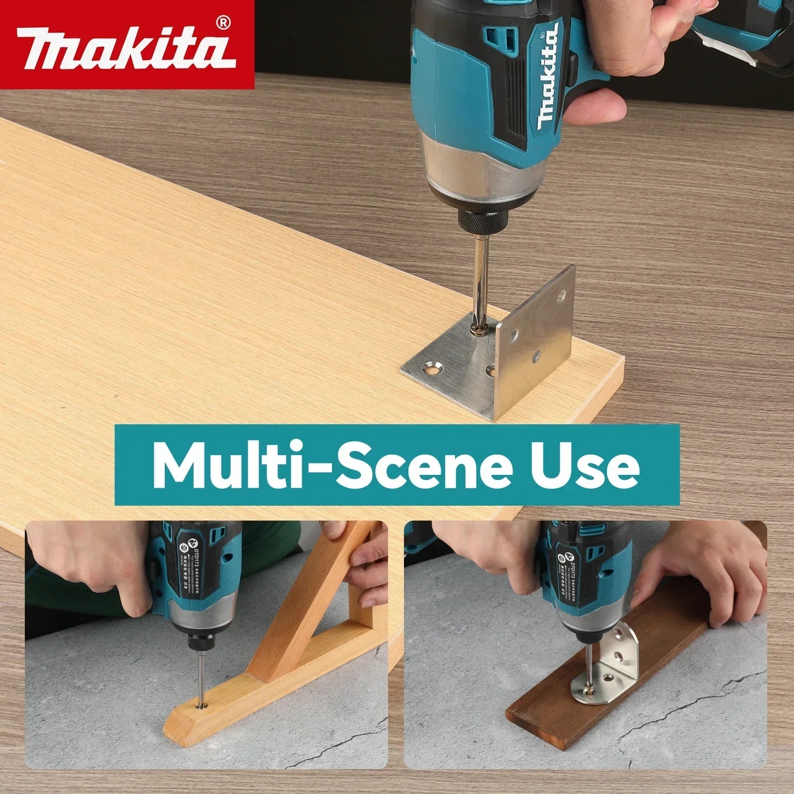 Makita High Torque DTD173 180N·m 18V Brushless Screwdriver With T Mode Shadowless LED Light For Home DIY Wood Decoration Jobs image 3