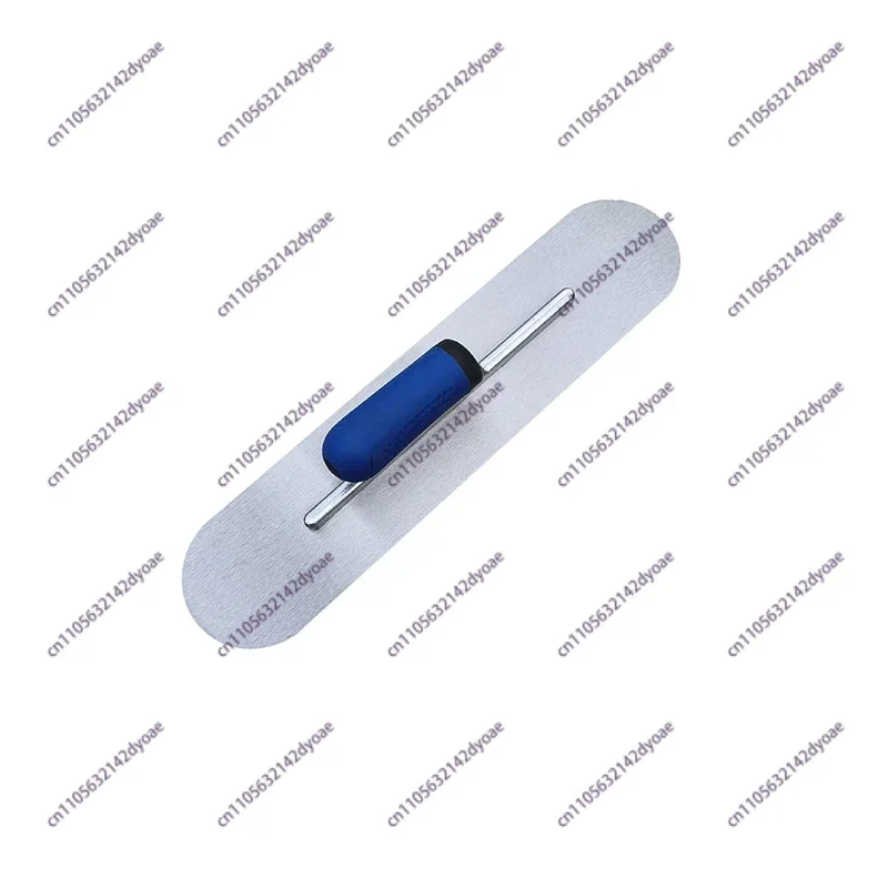 Carbon Steel Blade Rubber Handle Round and Flat Front Finishing Plaster Trowel Construction Concrete Spatula Tool