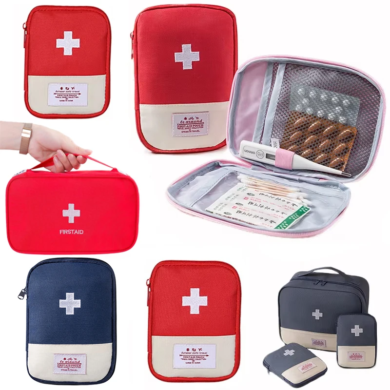 First Aid Kit Organizer Travel Supplies Cute Medical Emergency Pouch Portable Medicine Bag Household Medicine Pill Storage Bag