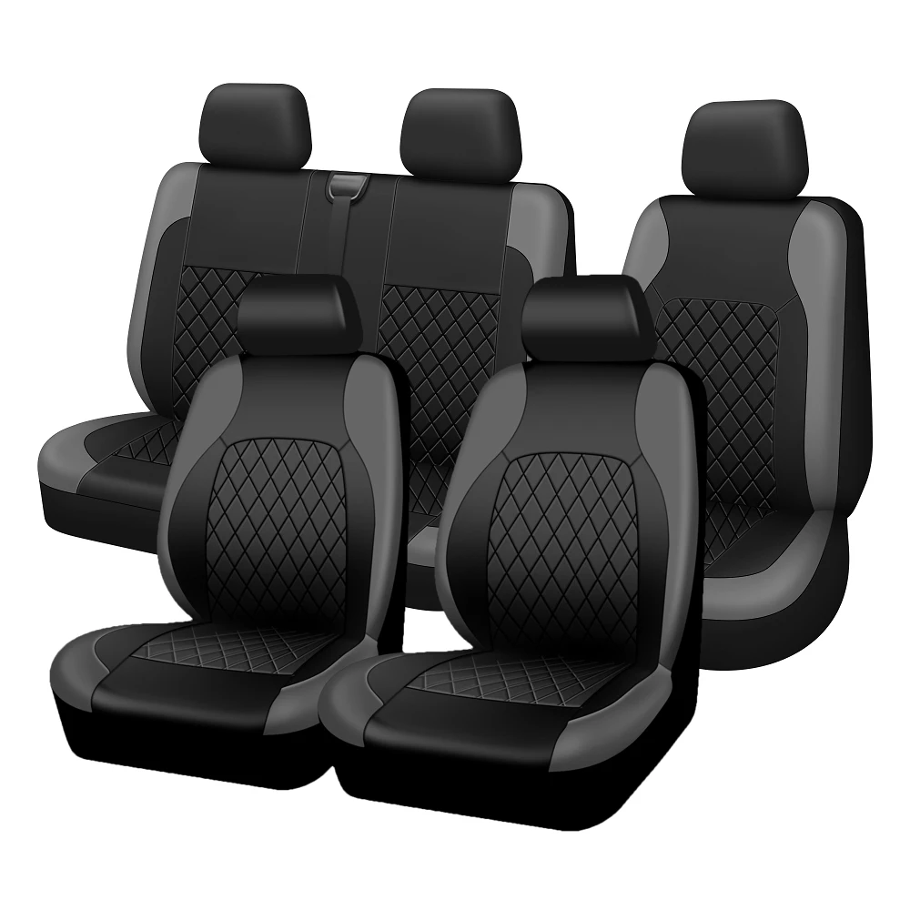 PU material car seat cover front seat cover+rear seat cover arranged in a 2+1 configuration