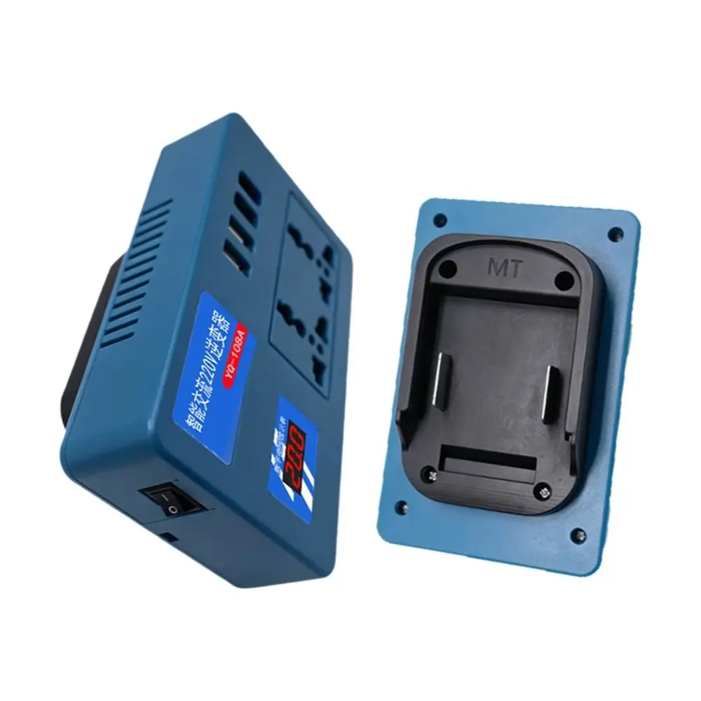 DC 21V To AC 180V-220V Battery Power Inverter Digital Voltage Display 120W Portable Power Inverter for Makita 18V Battery