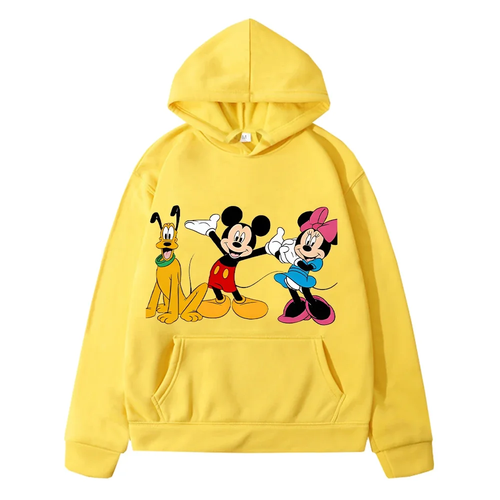 Herfst Kawaii Mickey Mouse Print Hoodies Fleece Sweatshirt Jongen Pullover Disney Anime Hoodie Tops Y 2K Sudadera Kinderkleding Meisjes