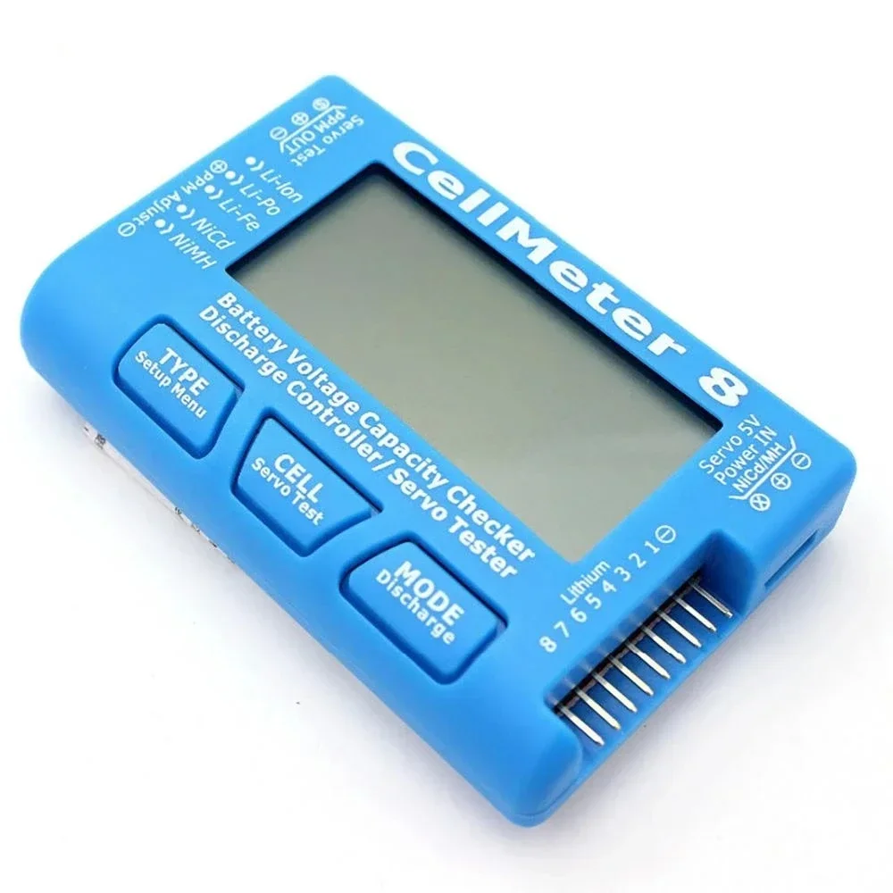 LCD Digital Battery Capacity Checker CellMeter RC CellMeter8 2-8S 4-8S Servo LiPo Li-lon NiMH Battery Tester RC CellMeter7