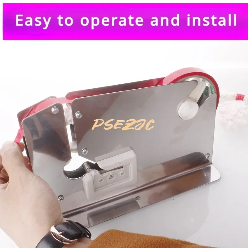 Supermarket Specific Portable Sealing Machine Manual Stainless Steel Tape Timeout Vegetable Bag Tying Machine Sealing Device