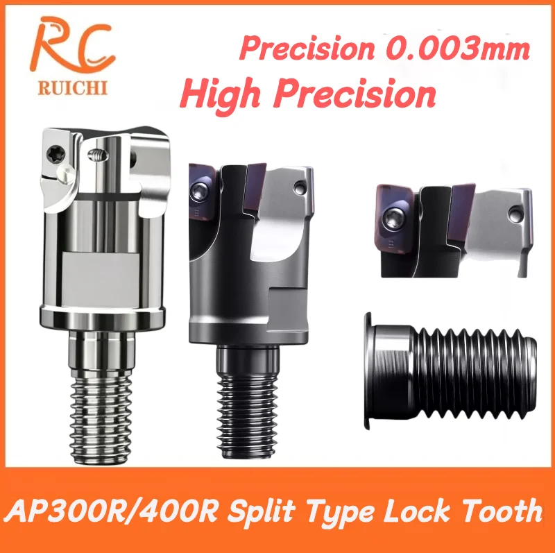 BAP300R/400R Split Type Lock Tooth Milling Cutter Head APMT1604 CNC Seismic Resistant Tool Holder APMT1135 Threaded Tool Head