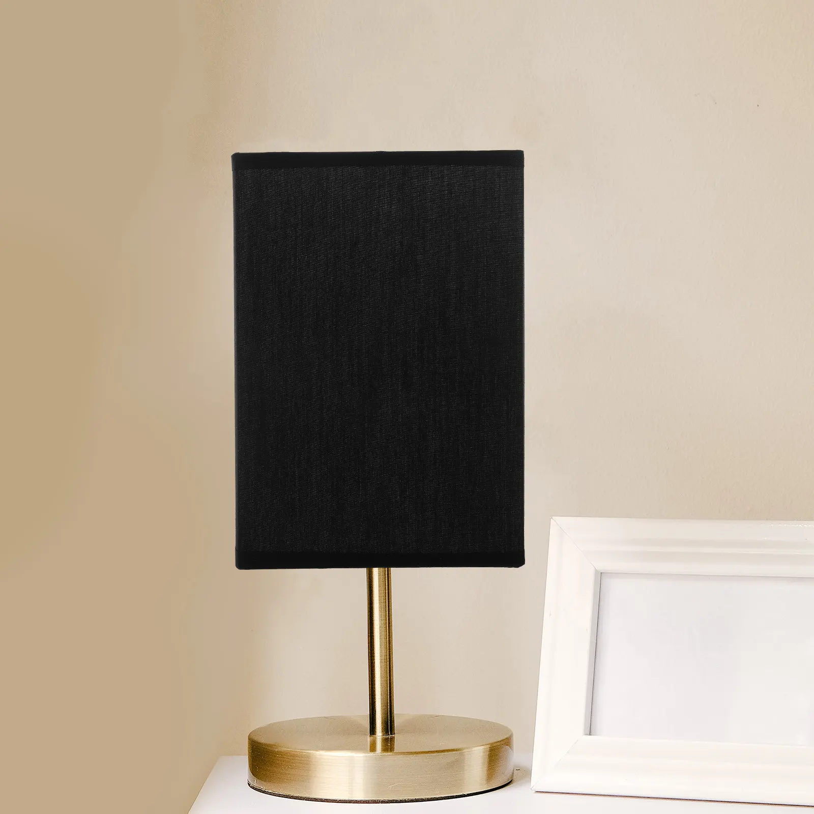 Square Table Lamp Shade Fabric with Iron Frame Replacement Lampshade for Household Use Soften Light Decorative Indoor Light