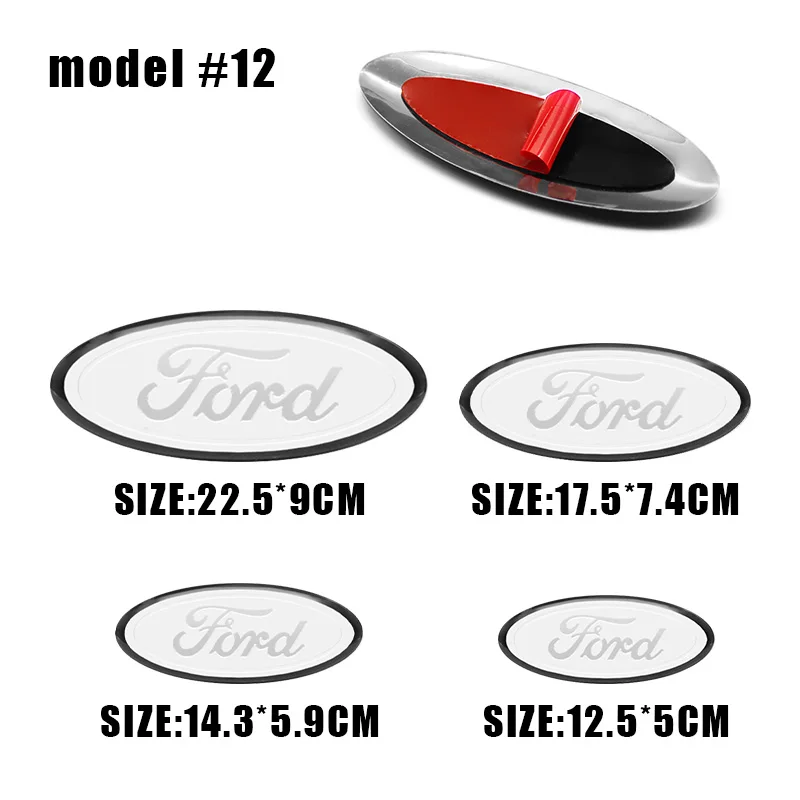 Auto Grille Embleem Kofferbak Logo Badge Voor Ford Fiesta Focus 2 3 Mondeo Edge Ranger Fusion Kuga S-MAX Transit Accessoires