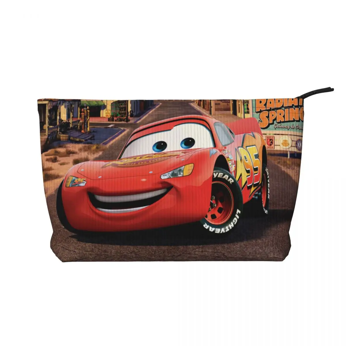 Custom Cartoon Pixar Cars Travel Cosmetic Bag Women Toiletry Makeup Organizer Lady Beauty Storage Dopp Kit