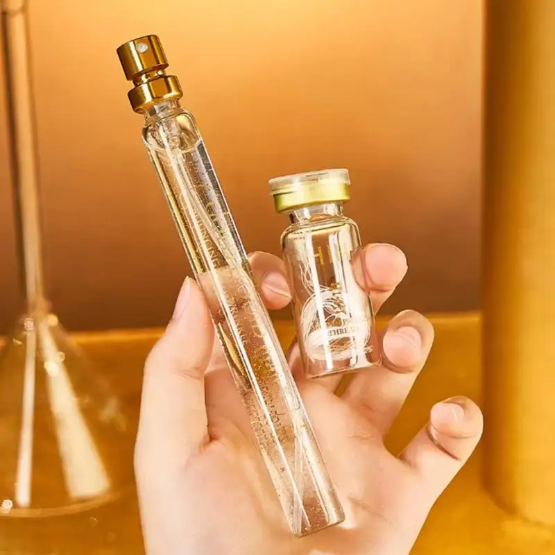 Soluble Face Lifting Threads Golden Protein Collagen Peptide Serum Set for Firming and Lifting Skin Routine