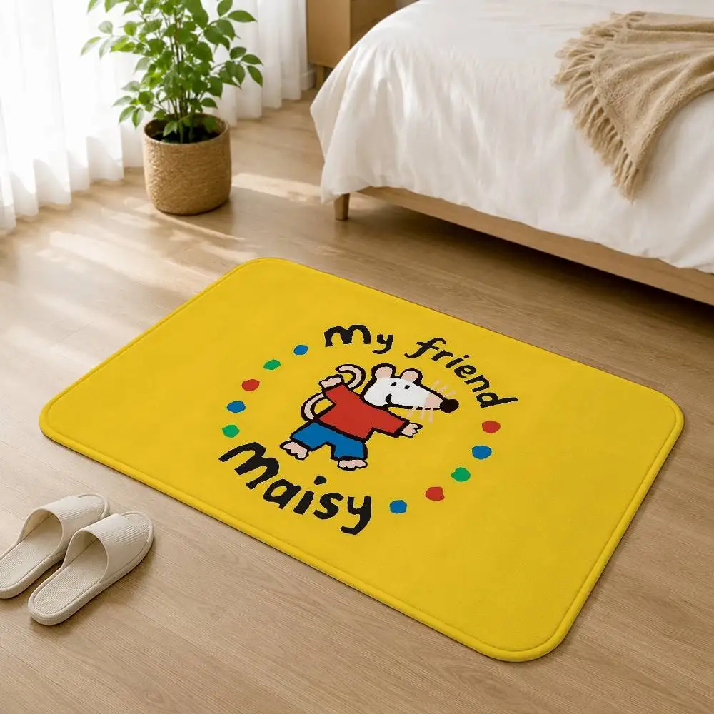 My friend Cute Mouse M-Maisy Anti‑Slip Floor Mat Short Plush Rug mat Soft Comfortable Machine Washable Home Decor
