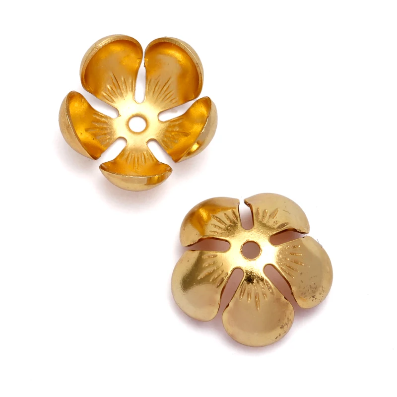 50pcs/lot 13x5mm Flower Beads Cap Retro Silver Sculpture Leaf Beads Cap DIY Jewelry Accessories Jewerly Findings Components