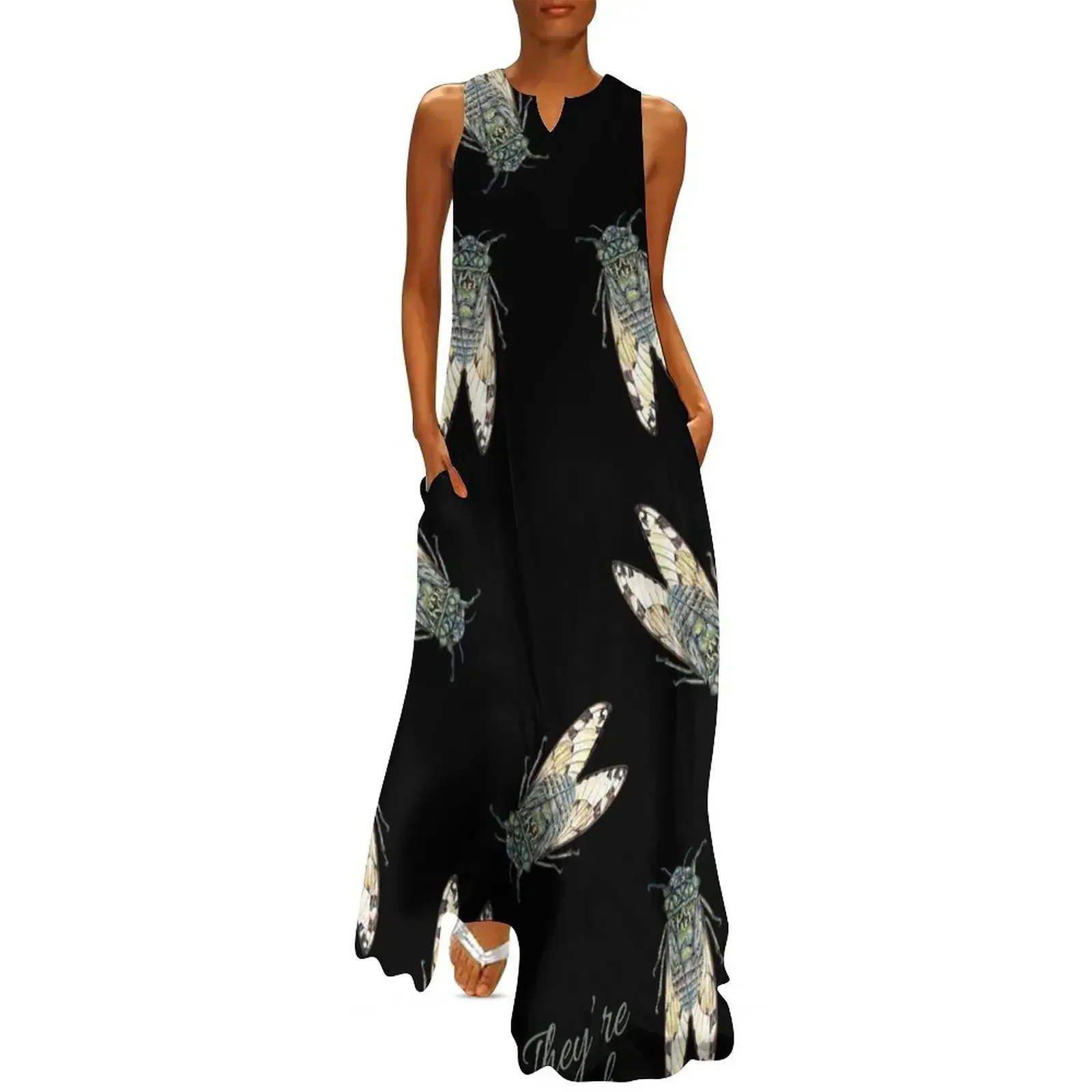 

Cicada Eastern Brood X Reemergence / They're Back Long Dress womans clothing Dresses gala Dress for girls Dress