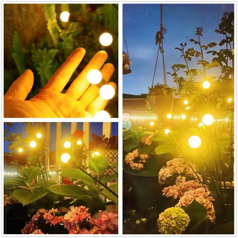 6 LED Outdoor Solar LED Light Garden Decoration Waterproof Solar Powered Patio Light Lawn New Year Christmas Lamps