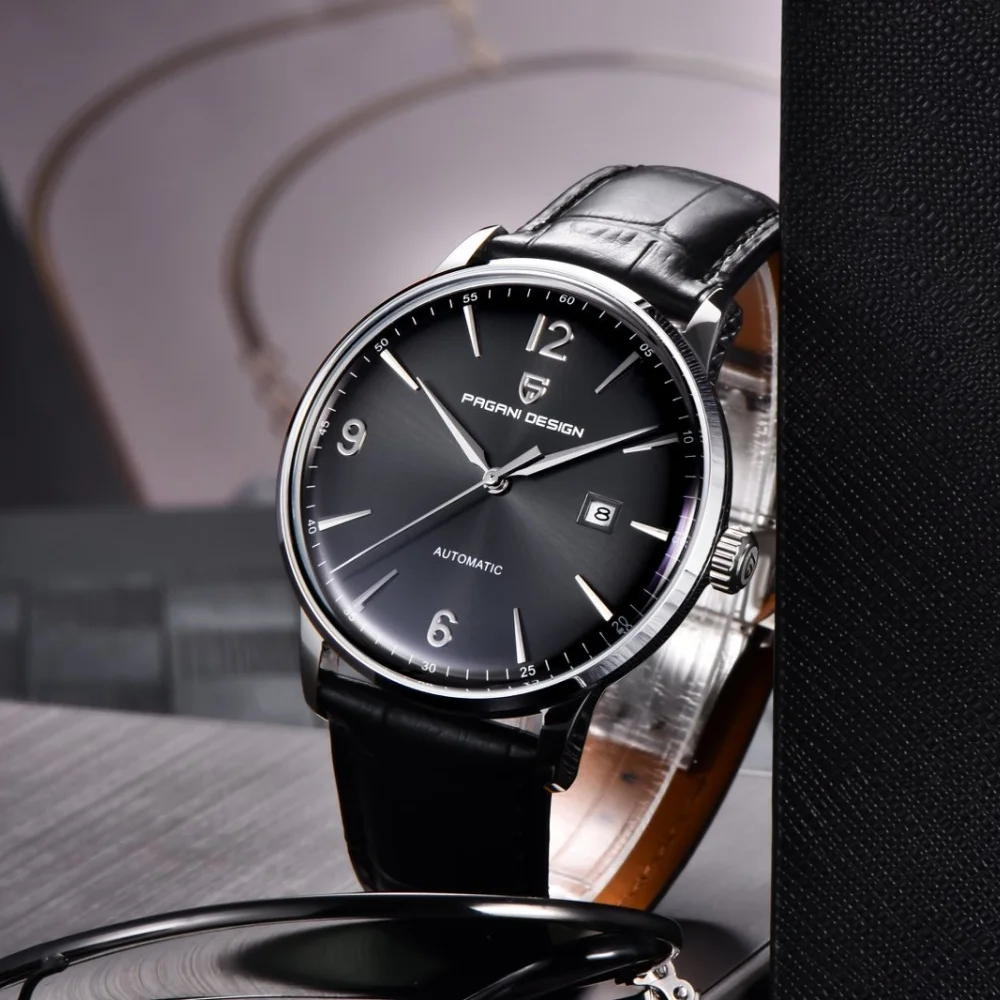 PAGANI DESIGN 1832 Automatic Mechanical Watch Top Brand Men's Watch Blue Stainless Steel Case Belt Steel Strip Waterproof Watch