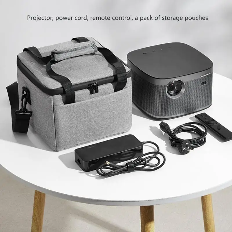

Stylish Minimalist Design Projector Storage Case Holds Remote Charging Cables Dustproof 83CE