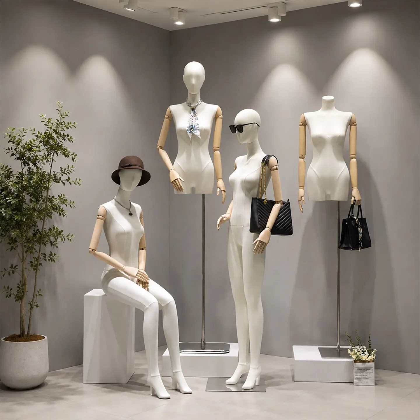 Flat shoulder model wholesale clothing store props women's right shoulder model shelf dummy table display