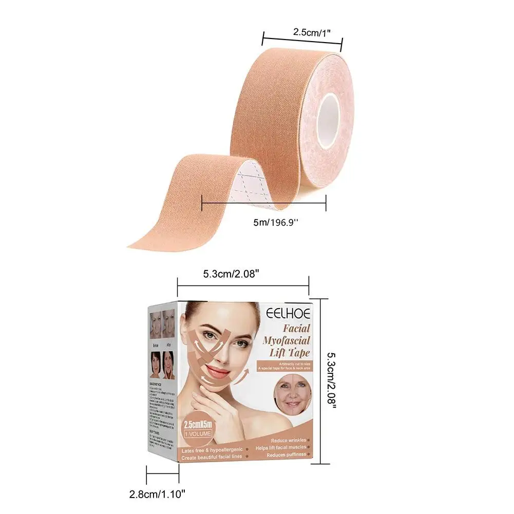 1/3/5 قطعة شريط علم الحركة للوجه الخامس خط الرقبة عيون رفع مزيل التجاعيد ملصق الشريط جهاز العناية بالوجه أداة ضمادة مرنة